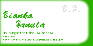 bianka hanula business card